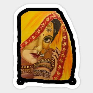 Folk Lady Sticker